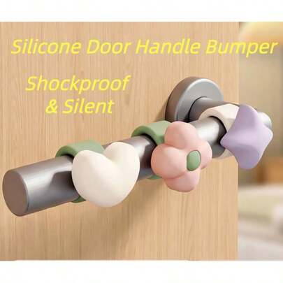 Nueva almohadilla anticolisión de silicona para manija de puerta de entrada, dormitorio y ventana