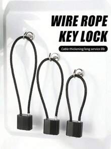 1pc Universal Soft Steel Cable Lock, Helmet Lock, Luggage Lock, Suitable For Dorm, Warehouse, Iron Gate, Gym, Storage Cabinet, Suitcase, Toolbox, Rust-Proof And Waterproof Padlock - Multicolor - View 9