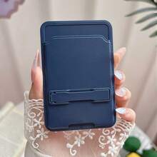 Solid Color Adhesive Phone Card Holder With Built‑In Kickstand, 2 In 1 Self‑Adhesive Back Card Pocket & Foldable Phone Stand, Slim Stick‑On Card Wallet For Credit Card ID Card, Universal Portable Phone Accessory For All Smartphones, Multi Pastel Color Options - Multicolor - View 15