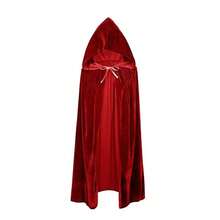 Halloween 1pc Black Witch Velvet Cloak 185CM & 90CM Halloween Hooded Cape Queen Party Performance Long Robe Shawl Costume, Suitable For Various Festivals, Witch, Devil, Vampire, Gold Velvet Long Robe Shawl Renaissance Medieval Costume Accessory Prop - Multicolor - View 16
