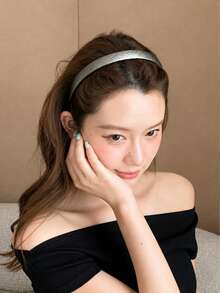 topshiny 1pc Fashionable Minimalist Snake Print Non-Slip Headband, Vintage No-Pressure High-Crown Hair Accessory - Multicolor - View 6