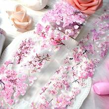 2m/Roll Cherry Blossom PET Washi Tape Floral Transparent Sticker Decorative Tape, Suitable For Diary, Scrapbook, Planner Stationery, 100cm Loop - Flowers - View 3