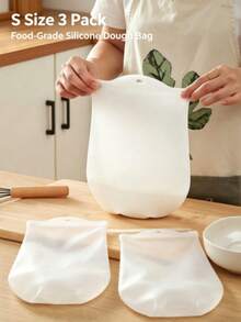 3/1pc Silicone Dough Kneading Bag, Suitable For Restaurant, Flour Mixing, Multi-Functional Dough Mixing, Can Be Used To Make Bread, Pastries, Pizza, Corn Tortillas And More, Also Can Be Used As Flour Mixing Bag, Storage Bag And Cooking Tool. - Multicolor - View 9