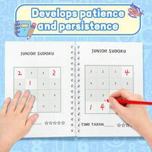 Super Sudoku Spiral Logic Puzzle Notebooks, Beginner To Challenge 4-Level Progressive Number Grid Games, Focus & Concentration Training, Logical Thinking, Problem Solving, Brain Training, Screen-Free Home Classroom Travel Activity - Super Sudoku - View 5