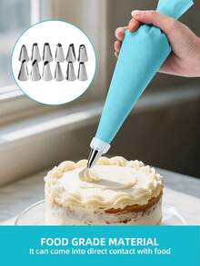 115/120/217 Pcs Cake Decorating Kit, Piping Bags And Tips Set With Disposable & Reusable Pastry Bags, Icing Nozzles, Scrapers, Couplers, DIY Baking Tools For Holiday Birthday Cake Cupcake Cookie - View 3