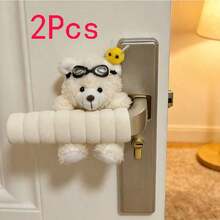 Cute Bear-Shaped Door Handle Cover, Anti-Collision Door Handle Protector, Soft Foam Door Handle Protector, Anti-Scalding Anti-Freezing, Suitable For Home And Office, Brown And White - Multicolor - View 14