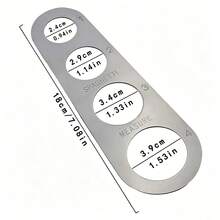 18/0 Stainless Steel Pasta Measuring Ruler, 4-Hole Noodle Portion Control Tool With Scale Markings, Long Kitchen Cooking Utensil For Cooking, Meal Prep And Restaurant Use, Easy To Clean, Compact Storage - Silver - View 3