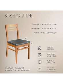 Waterproof PU Dual-Opening Leather Square Chair Seat Cover, Suitable For Dining Room, Kitchen, Dining Sofa, Removable Soft Padded Chair Cover - Multicolor - View 3