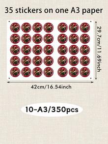 35-350pcs Custom Christmas Family Photo Stickers, Personalized Round Gift Labels, Festive Red Green Holiday Style, Customized Name Family Picture Stickers, Customizable Christmas Gift Seals, Gift Wrapping Decor,Holiday Party Favors,Christmas Stickers - Multicolor - View 11