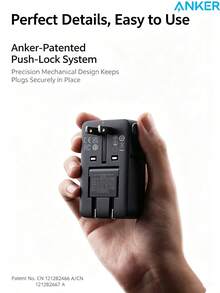 anker A9215, 5-In-1 Universal Travel Adapter, 20W PD Fast Charging, Slim And Portable, Multi-Functional Power Adapter For International Travel - Multicolor - View 11