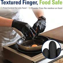 4/50/100pcs Disposable Nitrile Gloves, Powder-Free Durable, Latex-Free, Suitable For Home And Kitchen Cleaning, Kitchen, Bathroom, Toilet, Living Room Housework, Painting Work And Outdoor Travel Multi-Purpose Gloves (Bagged) - Black - View 5
