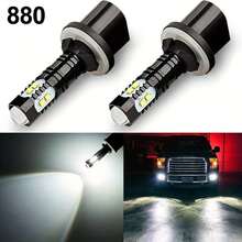 2pcs 880 LED Fog/Driving Light Bulb DRL 6000K White 890 892 893 899 Daytime Running Light, Without Battery - A - View 1
