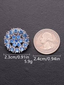 10pcs/Pack Snowflake Hollow Rhinestone High-End Metal Buttons, Suitable For Skirts, Dresses, Cardigans, Hand-Sewn Buttons, Suitable For Coats, Sweaters, Suits, Evening Gowns, Tops Decorative Buttons, Shoes And Hats Gift Boxes, DIY Accessories - Multicolor - View 25