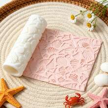 1pc Ocean Creature Embossed Roller, Shell & Starfish Embossed Clay Roller, DIY Handmade Earring Pendant Jewelry Craft Supplies - 1 Unit - View 2