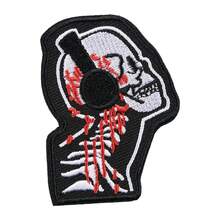 1pc Punk Music Skeleton Morale Tactical Embroidered Patch, Iron-On Arm Patch, Backpack Sticker, Suitable For Backpacks, Hats, Jackets, Etc., DIY Gift - Skeleton - View 12