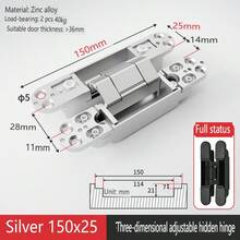 2 Set, Engsel Pintu Kayu dengan Alur, Engsel Tiga Dimensi yang Dapat Diatur, Kapasitas Beban 40kg - Engsel yang dapat disesuaikan - View 6