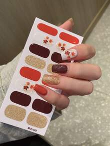 1pc New Leopard Print Full Cover Nail Stickers, Waterproof Peelable Nail Art Stickers, Self-Adhesive Nail Stickers For Women, Easy To Use, Suitable For Holiday Decor, Party Decor, Birthday Gift - Follow Your Heart - View 5