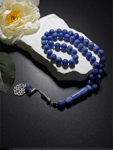 1pc New Ramadan Resin 45-Bead Metal Single Tassel Tasbih Prayer Beads, Universal Ramadan Prayer Bracelet, Portable Religious Hand String - Multicolor - View 13