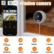 Kamera Keamanan Rumah JOOAN 3MP CAM720 APP 5G Bluetooth WiFi AP Berbagai Metode Pemasangan Zoom Elektronik Tahan Air IPX6 Penglihatan Malam Warna Penuh Pemantauan Dalam/Luar Ruangan, Mendukung Kartu SD dan Penyimpanan Cloud - Hitam dan Putih - View 1