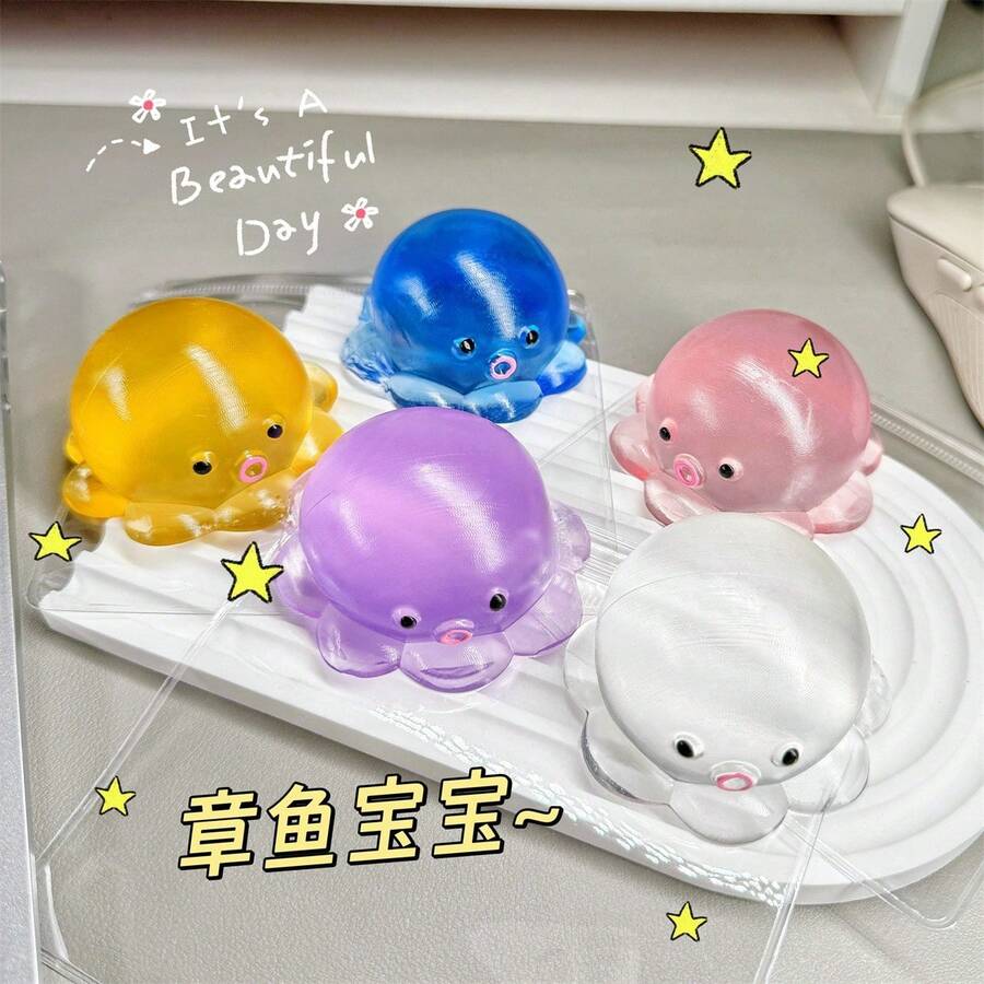 1PC Realistic Octopus Squid Squeeze Toy, Super Soft Stress Relief Slow Rebound Cute Highly Attractive Decompression Gadget