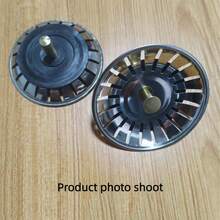 1pc Stainless Steel Kitchen Sink Drain Strainer, Bathroom Hair Catcher, Sink Filter, Drain Plug, Kitchen Tool - A - View 7