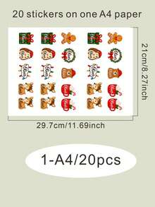 20-200pcs Custom Christmas Name Stickers, Personalized Gingerbread Stocking Tree Gift Labels, Festive Holiday Style, Customized Gift Stickers, Customizable Name Labels, Christmas Gift Wrapping Decor, Holiday Party Favors, Christmas Stickers - Style B - View 9