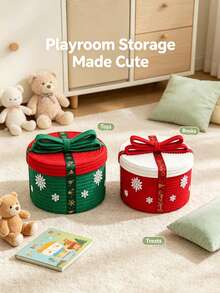 1pc/Christmas Style Hand-Woven Storage Basket, Home Living Room Storage Box, Desktop Organizer For Sundries And Snacks, Suitable For Christmas, Home Decor, Indoor/Outdoor, Party/Party Decoration, Christmas Room Decoration, Christmas Gift, Christmas Party Gift - Multicolor - View 10