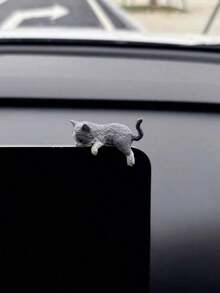 4pcs Resin Sleeping Cat Car Center Console Screen Small Ornaments, Suitable For Car Center Console Display Decoration Ornaments, Car Rearview Mirror Ornaments - A - View 5
