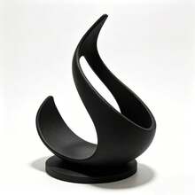 1pc 3D Printed Decorative Wine Bottle Holder Sculpture Ornament, Unique Creative Gift, Versatile Desktop Wine Storage Decoration, Modern Kitchen And Bar Decor, Perfect Holiday Gift Forist Collectors - Black - View 6