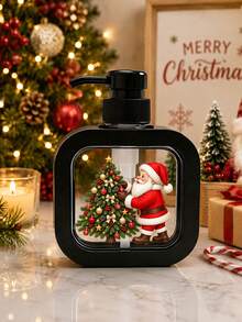 Christmas Themed Creative Home Bathroom Dispenser Bottle, Santa Claus And Christmas Tree Design Moisturizing Soap Dispenser Pump Bottle, Bathroom Essential, Themed Bathroom And Kitchen Hand Soap Dispenser Bottle, Christmas Style Hand Soap Dispenser Bottle, Suitable For Sink Decoration, Plastic Made, Suitable For Bathroom, Kitchen, Sink - Suitable For Soap, Hand Soap, Body Wash, Etc. - Creative Lotion Bottle, Lotion Dispenser, Dispenser, Bathroom, Back To School, Travel Storage Bottle, Teacher Gift, Christmas Gift - Multicolor - View 7