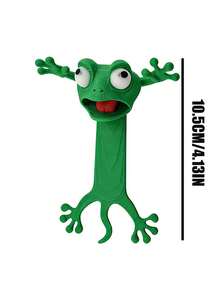 2pcs 3D Frog & Gecko Bookmarks, Quirky Animal Cute Squeeze Bookmark Set (Random Color & Style), Creative Shaped Bookmarks, Office Supplies, Reading Gift For Family And Friends, Adult Reading Accessories, 1pc - Multicolor - View 10