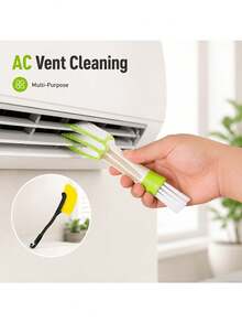 Household Fan Dusting Brush, Suitable For Cleaning Fans, Air Conditioners, Blinds And Window Tracks, Also Perfect For Living Room, Bedroom, Bathroom And Car Air Vent Brushes - A - View 4