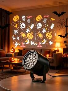 Halloween Atmosphere Projector Lamp, USB Plug‑In Power, Multi‑Angle Rotatable Bracket, Multi‑Style Festival Patterns, Decor Light For Living Room Indoor Wall & Home Party Scene - Projector Lamp - View 5