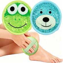 2pcs Reusable Cartoon Gel Ice Pack – Hot & Cold Compress, Non-Alcoholic, Frog/Bear Patterns, Soothing Comfort, Ideal Mother's Day Gift - A - View 9