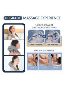 FIYIBAN 3D Kneading Neck And Shoulder Massager, Rechargeable, Office Essential, Mother's Day Gift, Relieve Neck Pain, Upgraded Massage Gun, Portable - Multicolor - View 7