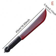 Halloween Prop, Blow Molded Plastic Fruit Knife Toy, Realistic Bloody Cleaver For Prank, Party And Performance - Multicolor - View 11