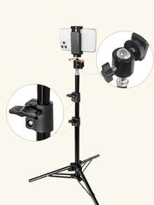 Photography Tripod Light Stands With 1/4 Screw Head Adjustable Light Stand Photo Tripod For Phone Ring Light Photo Studio - View 3