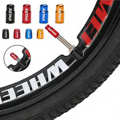2 pièces Capuchons de valve de vélo colorés, en alliage d'aluminium, durables et légers, avec couvercle anti-poussière et étanchéité, convenant aux valves américaines/françaises, convenant aux vélos de montagne et de route, installation facile