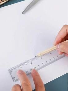 1/4/6pcs Transparent Ruler, Clear And Precise Scale, 15/20cm, Smooth Edges, Plastic Material, Simple And Portable, Suitable For Homework, Geometry Drawing, Office Measurement, School Supplies, Ruler, Christmas Learning Gift - Transparent - View 9