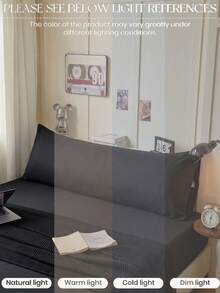 1件純黑色腰枕長枕套（不含枕芯），柔軟透氣，信封式封口，適用於床、沙發、客廳及其他家居裝飾，鄉村風，尺寸 20"X54"，枕套裝飾，男女皆宜，可機洗，宿舍床上用品返校季 - 黑色 - 查看 5