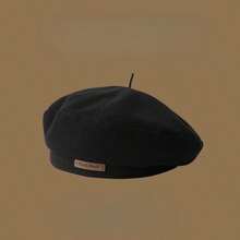 1pc Women's Autumn/Winter New Wool Beret Hat, British Style Painter Hat, Vintage Versatile, Face-Flattering, Unisex - Multicolor - View 11