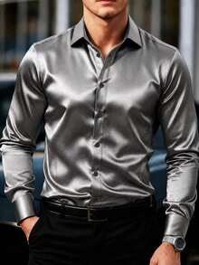 Men Shirt Studs - Grey - View 1