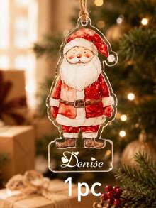 Custom Name Christmas Ornament, Personalized Santa Reindeer Tree Hanging Decor, Festive Holiday Style, Customized Christmas Tree Decoration, Customizable Name Pendant, Christmas Home Decor, Holiday Keepsake Gift, Bag Charm, Gifts For Family, Friends - Style a - View 24