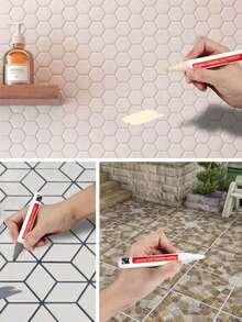 Waterproof Tile Grout Repair Pen - Multi-Purpose Tile Repair Pen, Suitable For Walls And Floors, Stain-Resistant, With Precise Tip, Can Be Used For Tile Grout Coloring (Bathroom, Kitchen, Indoor/Outdoor Use) Sticker - Multicolor - View 5