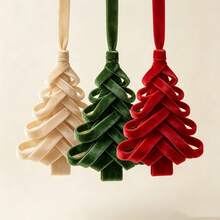 3 Rolls Velvet Ribbon, 1cm Wide, 600cm Total Length, Premium Christmas Ribbon For Christmas Tree Decoration, Gift Wrapping, Wreath Accents - Multicolor - View 1