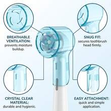 1/6/11pcs Electric Toothbrush Head Protective Covers - Compatible With IO Series And Pro 1000, Antibacterial And Dust-Proof, Design, Multiple Colors | Suitable For Home, Gym And Travel Oral Care - Multicolor - View 5
