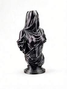 1 Piece Gothic Portrait Sculpture Resin Vase, Dark Academia Baroque Figure Plant Pot Decorative Centerpiece For Living Room Home Decor - 1PC - View 7