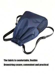 1pc Waterproof Drawstring Backpack, Dry-Wet Separation Design, Large Capacity Travel Bag, With Mesh Side Pockets, Large Fitness Bag, Adjustable Shoulder Straps, Unisex, Suitable For Outdoor Sports, Fitness Training And Daily Use, Essential For Travel And Hiking - Multicolor - View 5