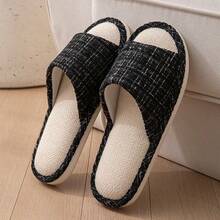 1 Pair Linen Slippers, Spa Slippers, Sweat-Absorbent Non-Slip Home Slippers For Men And Women, Breathable Cool Slippers For All Seasons - Multicolor - View 25