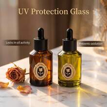 2oz/60ml Glass Dropper Dispenser Bottle, Leak-Proof, Thick Bottom, Shatter-Resistant, Green, Brown - View 7
